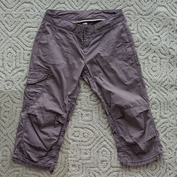 THE NORTH FACE brown cargo capri pants SIZE 8 G2 - Picture 2 of 11